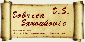 Dobrica Samouković vizit kartica